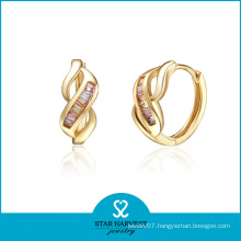 Gold Plated Hoop Earring Made of Silver (SH-E0165)